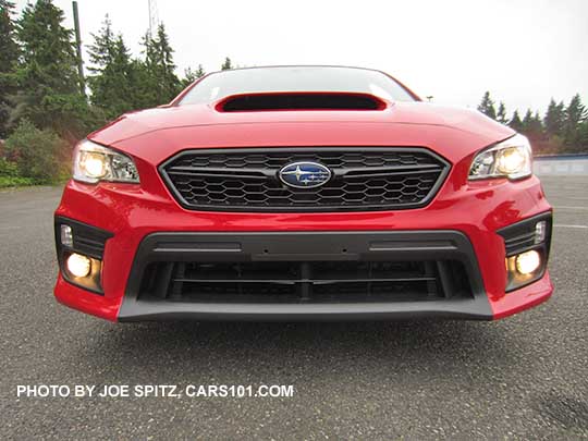 2018 Subaru WRX fog lights and front bumper fascia, Pure red color
