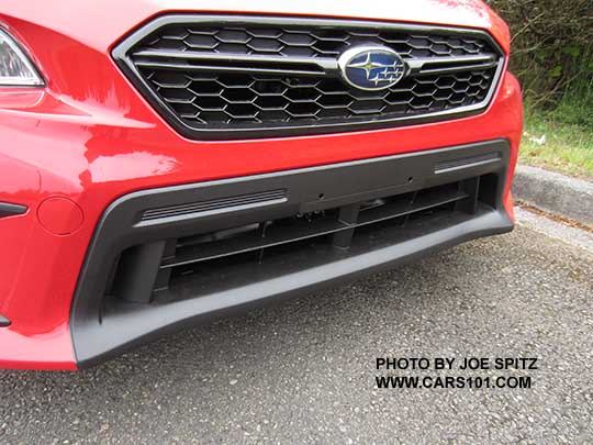 2018 Subaru WRX front bumper fascia, pure red color
