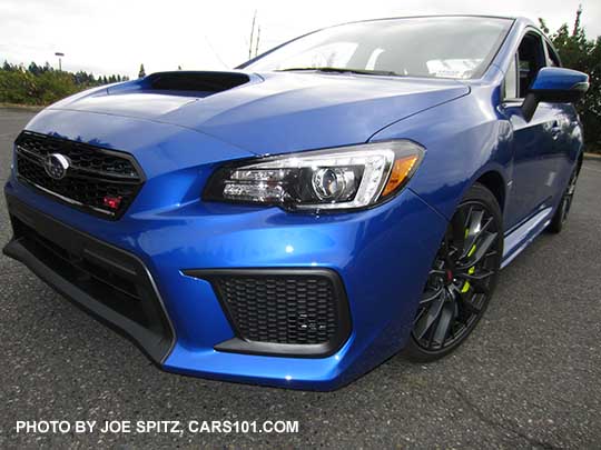 closeup of the 2018 Subaru WRX STI fog light cover