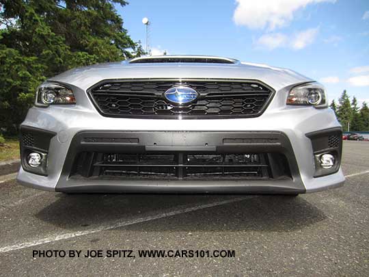 2018 Subaru WRX front bumper fascia, ice silver shown