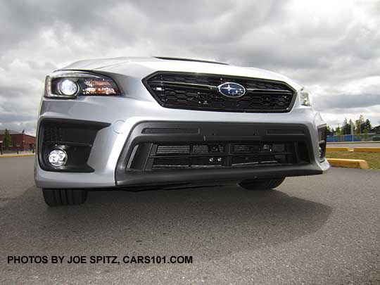 2018 Subaru WRX fog light and front bumper fascia, ice silver shown