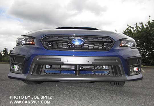 2018 Subaru WRX fog lights and front bumper fascia, Lapis Blue color