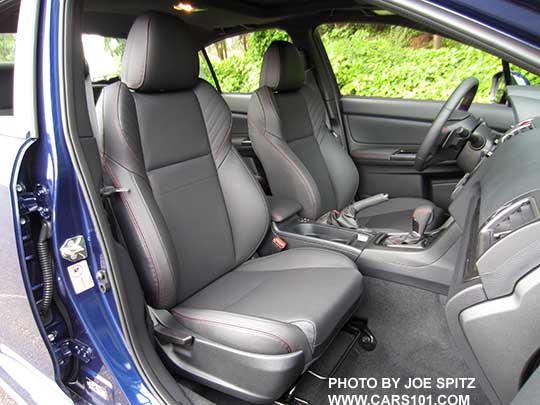 2018 Subaru WRX Limited interior, dashboard, center console with CVT transmission with gloss black trim