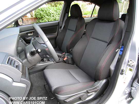 2018 Subaru WRX Premium cloth interior-  driver's front seat, console