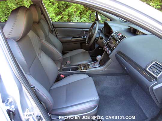 2018 Subaru WRX Limited CVT transmission, gray leather seating, passenger side shown