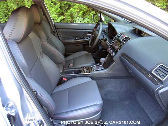 2018 Subaru WRX Limited CVT transmission, gray leather seating, passenger side shown