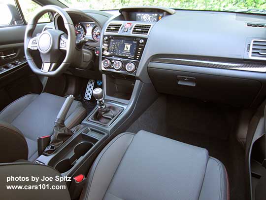 2018 Subaru WRX Limited interior, manual transmission