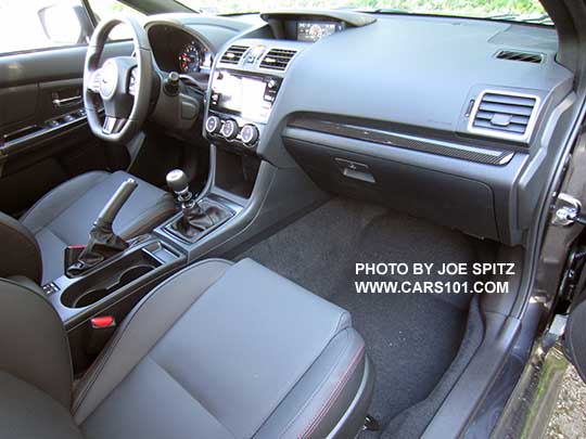 2018 Subaru WRX Limited interior, manual transmission