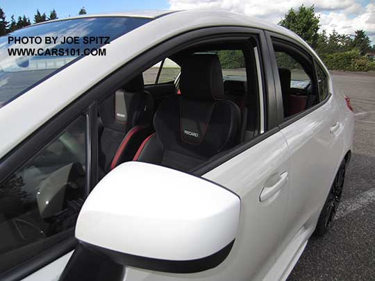2018 Subaru WRX body colored outside mirror, white shown