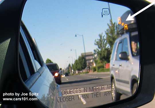 2018 Subaru WRX and STI outside mirror with Blind Spot Detection