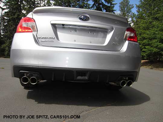 2018 Subaru WRX rear view, ice silver shown