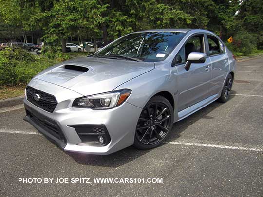 2018 Subaru WRX Limited, ice silver shown with optional body colored body side moldings
