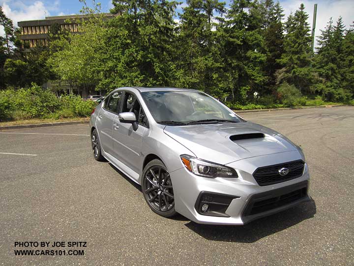 2018 Subaru WRX Limited, ice silver shown with optional body colored body side moldings