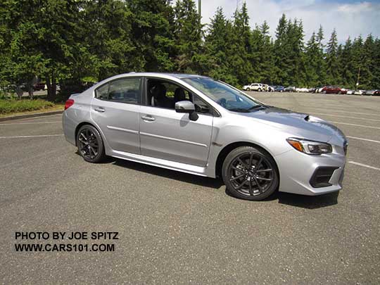 2018 Subaru WRX Limited, ice silver shown with optional body colored body side moldings