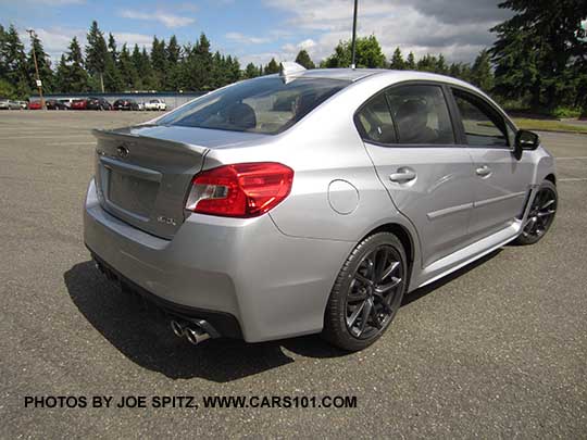 2018 Subaru WRX Limited, ice silver shown with optional body colored body side moldings