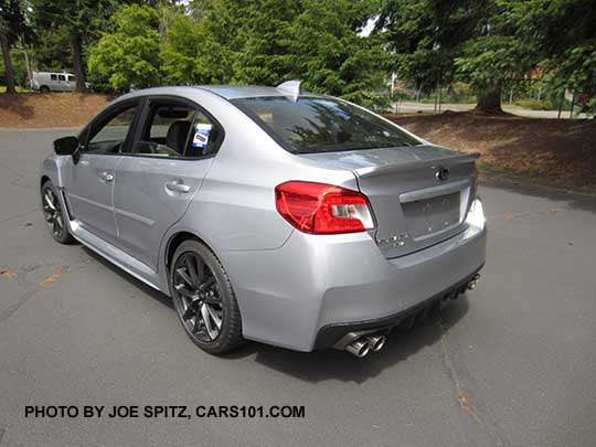 2018 Subaru WRX Limited, ice silver shown with optional body colored body side moldings