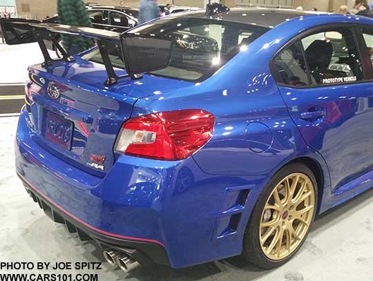 2018 Subaru WRX STI Type RA adjustable carbon fiber trunk spoiler