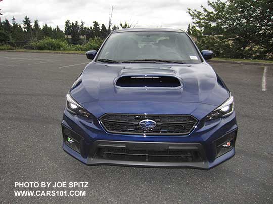 front view 2018 Subaru WRX Limited, lapis blue color shown