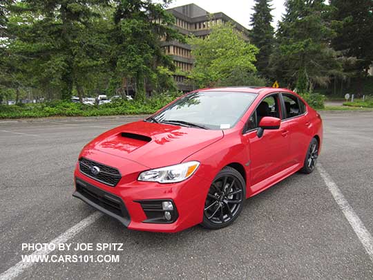 2018 Subaru WRX Premium, Pure Red color shown