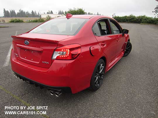 2018 Subaru WRX Premium, Pure Red color shown