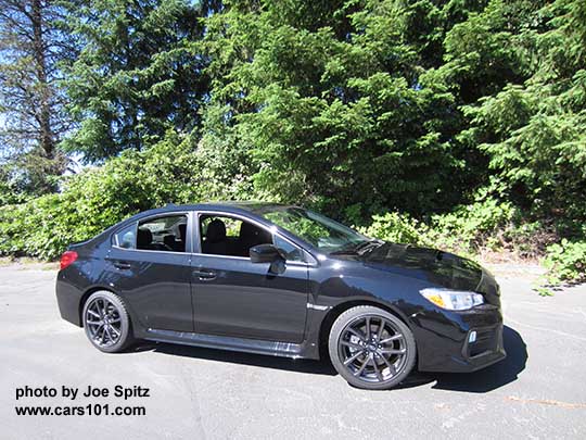 2018 Subaru WRX, crystal black silica color shown