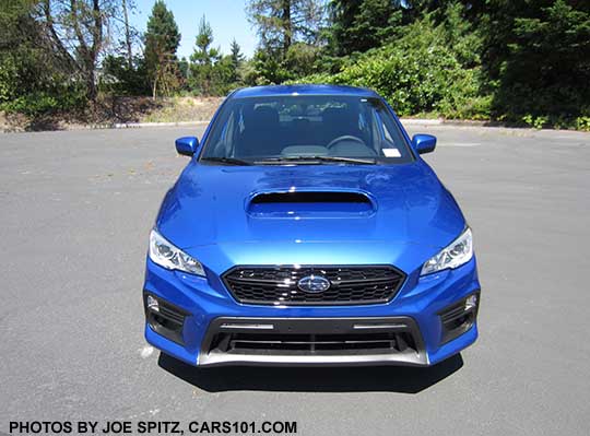 front view 2018 Subaru WRX, world rally wr blue color shown