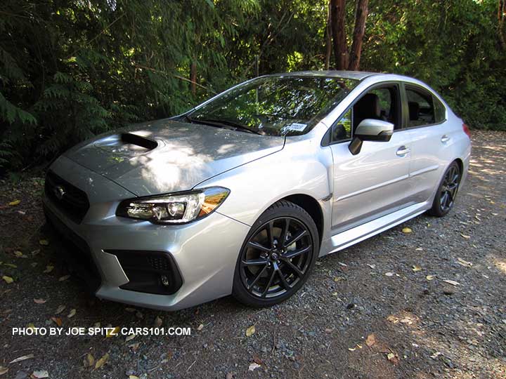 ice silver 2018 Subaru WRX Limited with optional body side moldings