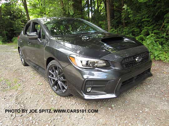 dark gray 2018 Subaru WRX Limited 18" 10 spoke gray alloys