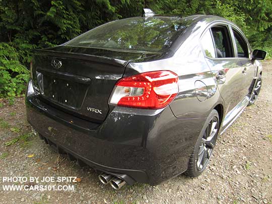rear view dark gray 2018 Subaru WRX Limited
