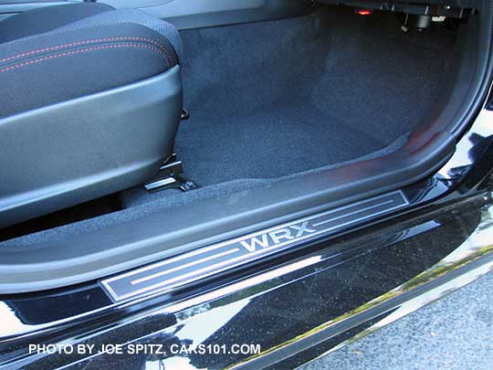 2018 Subaru WRX optional front door sill plate (std on STI)