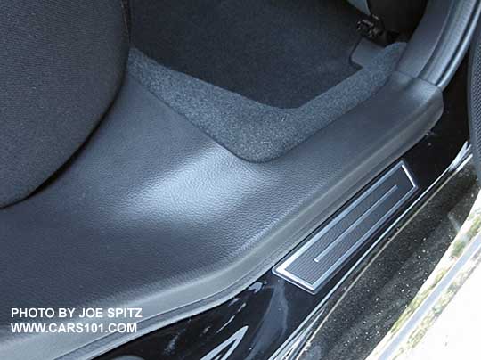 2018 Subaru WRX optional rear door sill plate (standard on STI)