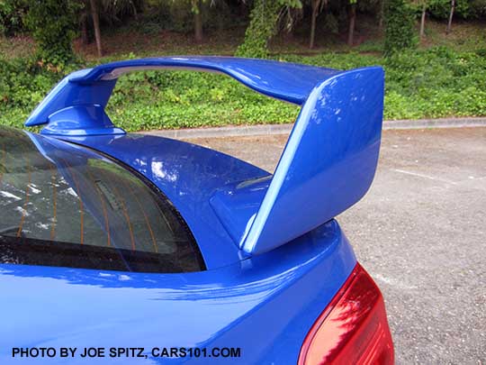 2018 Subaru STI tall wing rear spoiler, wr blue color