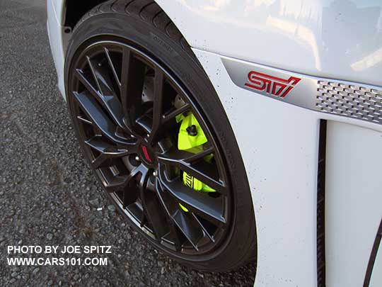2018 Subaru WRX STI and STI Limited 19" alloy wheel