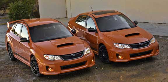 2013 subaru wrx and sti, tangerine orange color, only 300 sedans, spring 2013