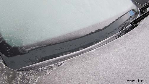 front wiper de-icers