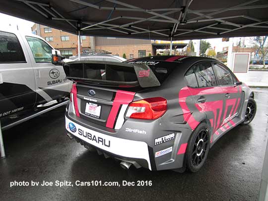 2015 Subaru WRX Rally Cross car on display, December 2016