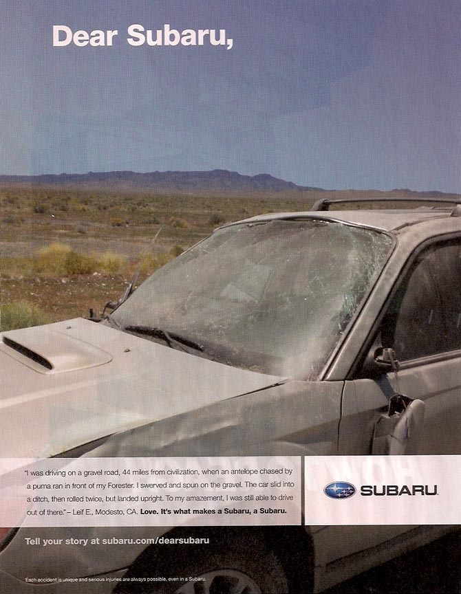Subaru Forester ad, March 2011