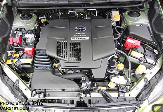 Subaru Crosstrek Hybrid engine compartment with engine cover