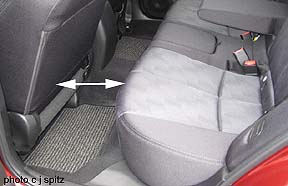 2009 Subaru Forester rear seat measurement
