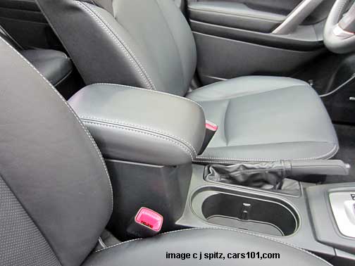 2014 forester center armest, black leather shown