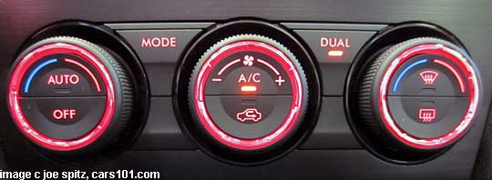 subaru forester touring model dual zone heater climate control