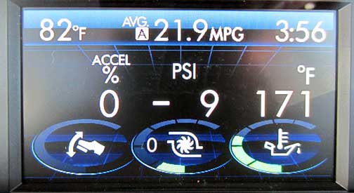 2014 forester 2.0 xt has turbo boost guage information