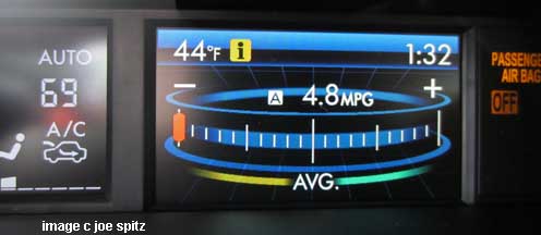 2014 subaru forester economy display