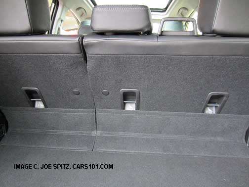 14 forester rear seat child LATCH system seat tether clips shown