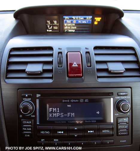 2015 and 2014 Subaru Forester has 2 audio displays (except with nav)
