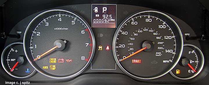 Subaru Dashboards Warning Lights