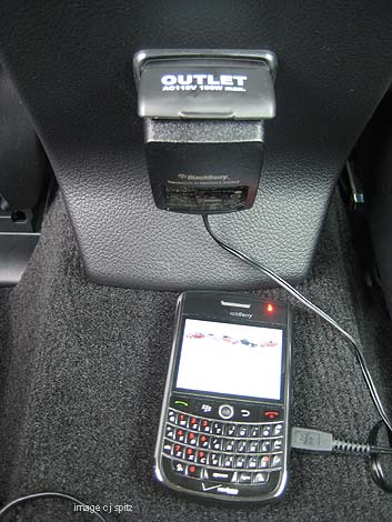 cell phone battery running low- plug it into the 110 power outlet in your Outback or Legacy