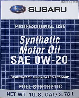 subaru synthetic 0w-20 oil